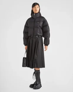 Mujer Prada COLECCIÓN FEMENINA|ROPA DE ABRIGO^Chaqueta Corta Con Capucha De Plumón Y Re-nylon