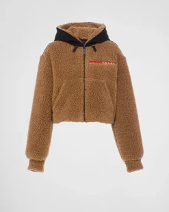Mujer Prada ROPA^Chaqueta Corta De Doble Forro Polar