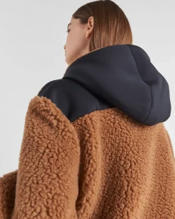 Mujer Prada ROPA^Chaqueta Corta De Doble Forro Polar
