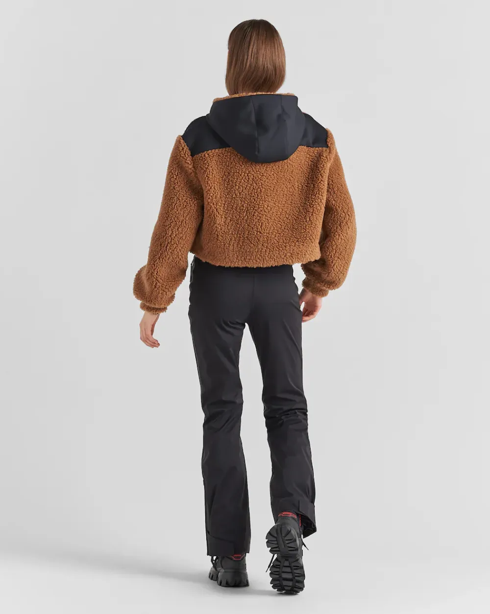 Mujer Prada ROPA^Chaqueta Corta De Doble Forro Polar