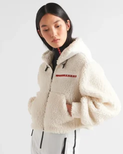 Mujer Prada ROPA^Chaqueta Corta De Doble Forro Polar