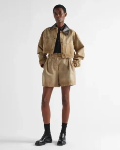 Mujer Prada ROPA DE ABRIGO^Chaqueta Corta De Lona