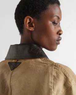 Mujer Prada ROPA DE ABRIGO^Chaqueta Corta De Lona