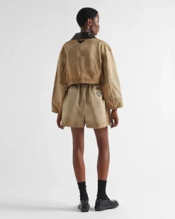 Mujer Prada ROPA DE ABRIGO^Chaqueta Corta De Lona