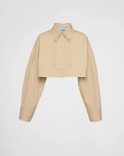 Mujer Prada CHAQUETAS Y ABRIGOS^Chaqueta Corta De Popelín