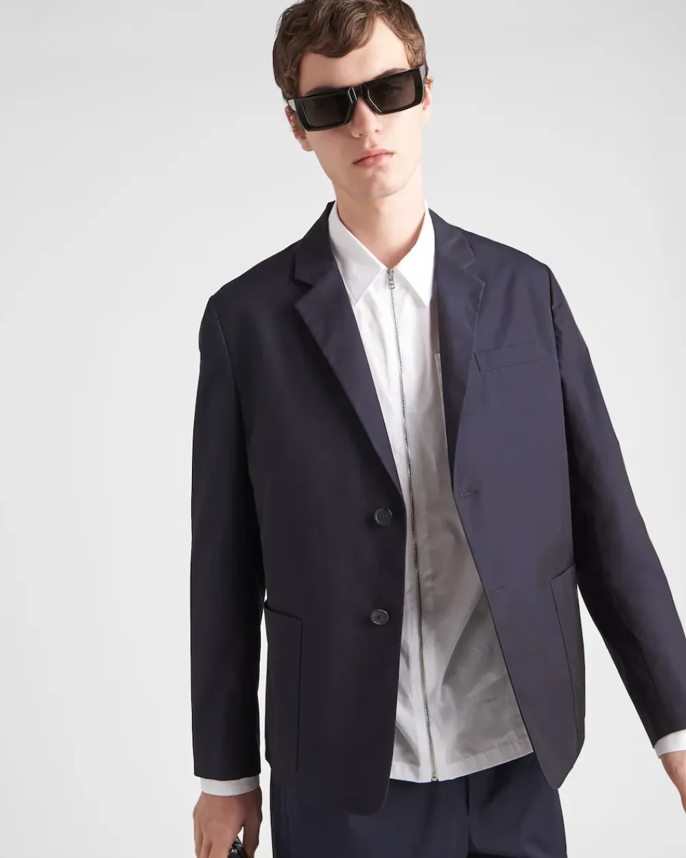 Hombre Prada CHAQUETAS Y ABRIGOS^Chaqueta De Algodón De Botonadura Simple