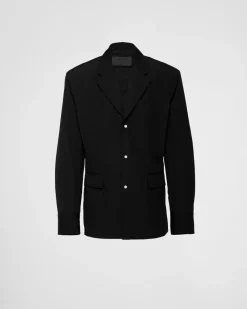 Hombre Prada CHAQUETAS Y ABRIGOS^Chaqueta De Algodón De Botonadura Simple