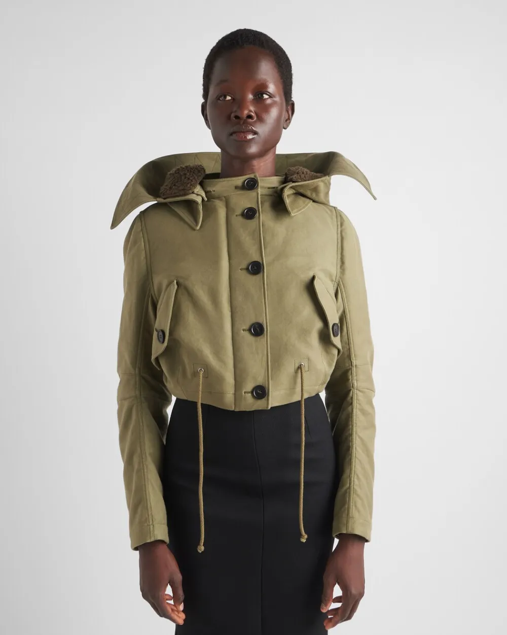 Mujer Prada ROPA DE ABRIGO^Chaqueta De Algodón Y Satén