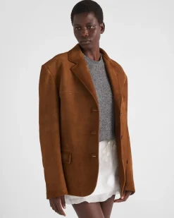 Mujer Prada ROPA DE PIEL^Chaqueta De Ante