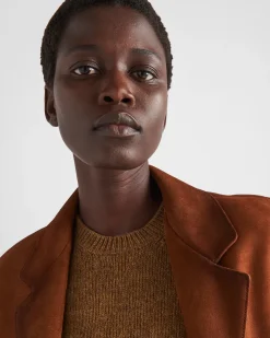 Mujer Prada ROPA DE PIEL^Chaqueta De Ante