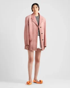 Mujer Prada ROPA DE PIEL^Chaqueta De Ante