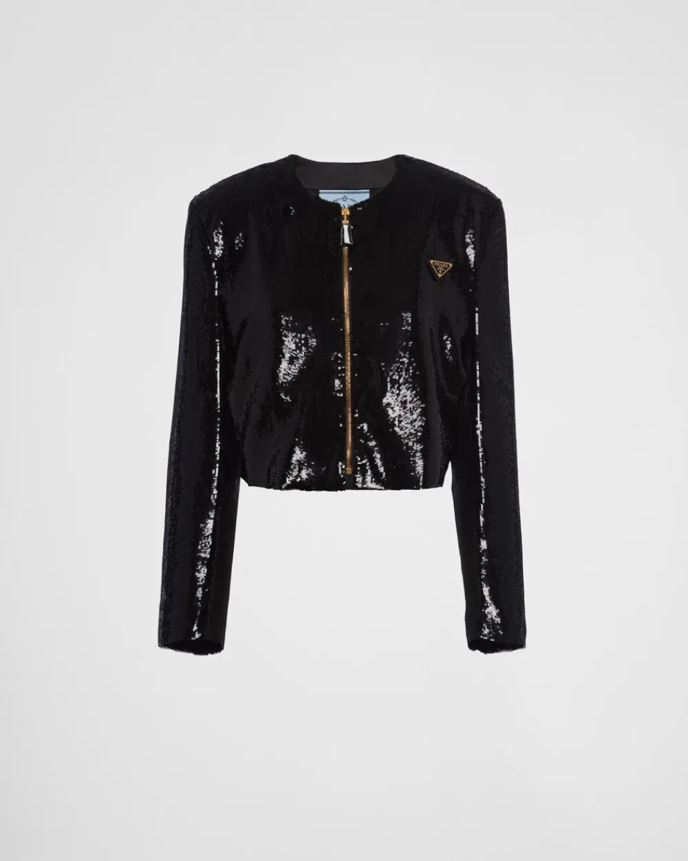 Mujer Prada CHAQUETAS Y ABRIGOS^Chaqueta De Botonadura Simple Con Lentejuelas