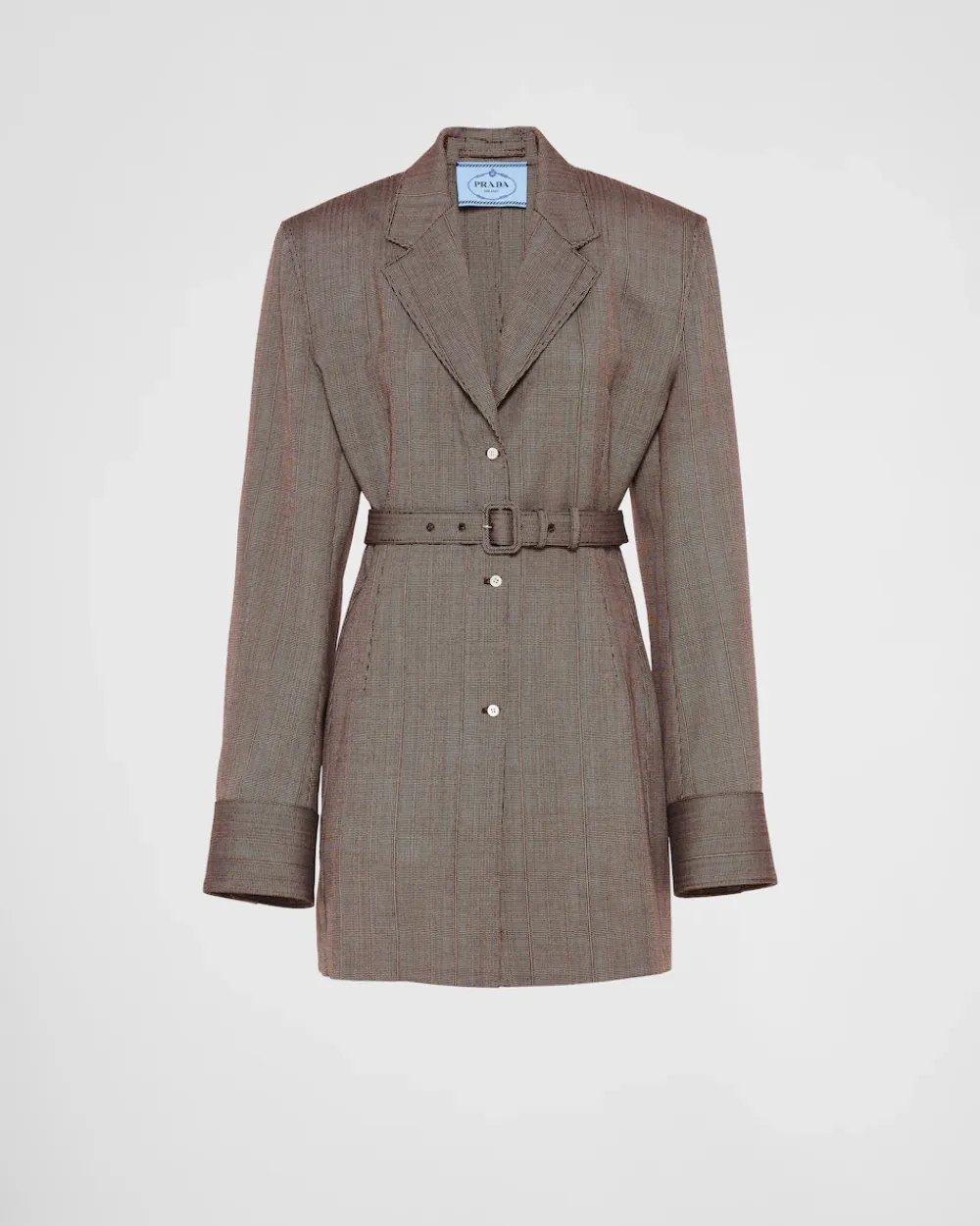 Mujer Prada CHAQUETAS Y ABRIGOS^Chaqueta De Botonadura Simple De Lana Con Raya Diplomática