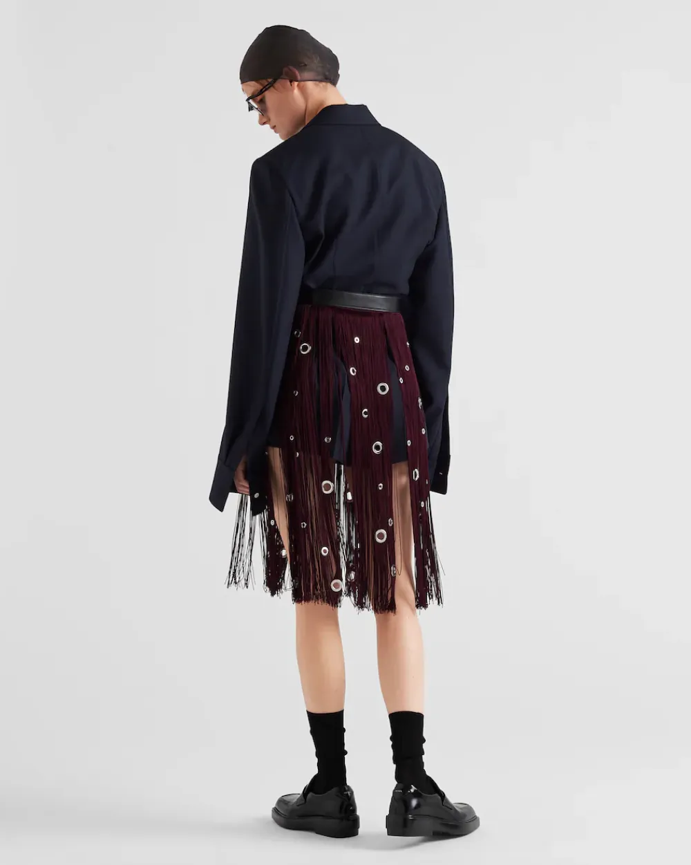 Mujer Prada CHAQUETAS Y ABRIGOS^Chaqueta De Botonadura Simple De Lana Con Raya Diplomática