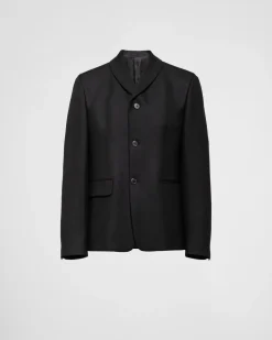 Hombre Prada CHAQUETAS Y ABRIGOS^Chaqueta De Botonadura Simple De Lana Mohair