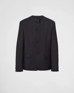 Hombre Prada CHAQUETAS Y ABRIGOS^Chaqueta De Botonadura Simple De Lana Mohair