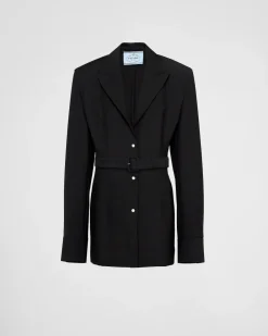 Mujer Prada CHAQUETAS Y ABRIGOS^Chaqueta De Botonadura Simple De Mohair Ligero