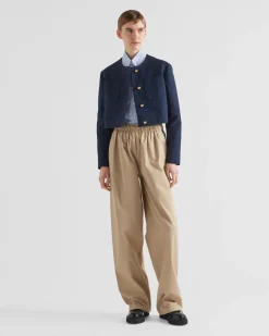 Mujer Prada CHAQUETAS Y ABRIGOS^Chaqueta De Botonadura Simple De Tricotina