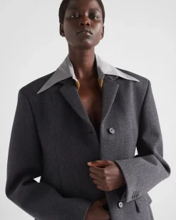Mujer Prada CHAQUETAS Y ABRIGOS^Chaqueta De Botonadura Simple En Lana
