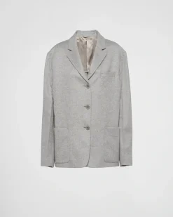 Mujer Prada CHAQUETAS Y ABRIGOS^Chaqueta De Cachemir De Botonadura Simple