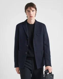 Hombre Prada CHAQUETAS Y ABRIGOS^Chaqueta De Cachemir Y Lana De Cruzado Simple