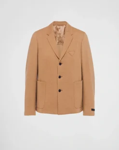 Hombre Prada CHAQUETAS Y ABRIGOS^Chaqueta De Cachemir Y Lana De Cruzado Simple