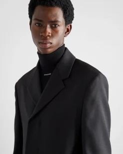 Hombre Prada CHAQUETAS Y ABRIGOS^Chaqueta De Cruzado Simple De Lana Mohair