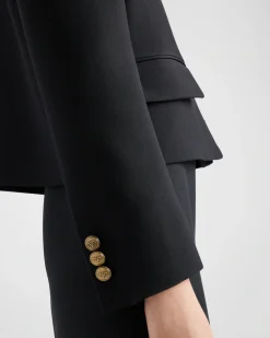 Mujer Prada CHAQUETAS Y ABRIGOS^Chaqueta De Cruzado Simple De Tricotina