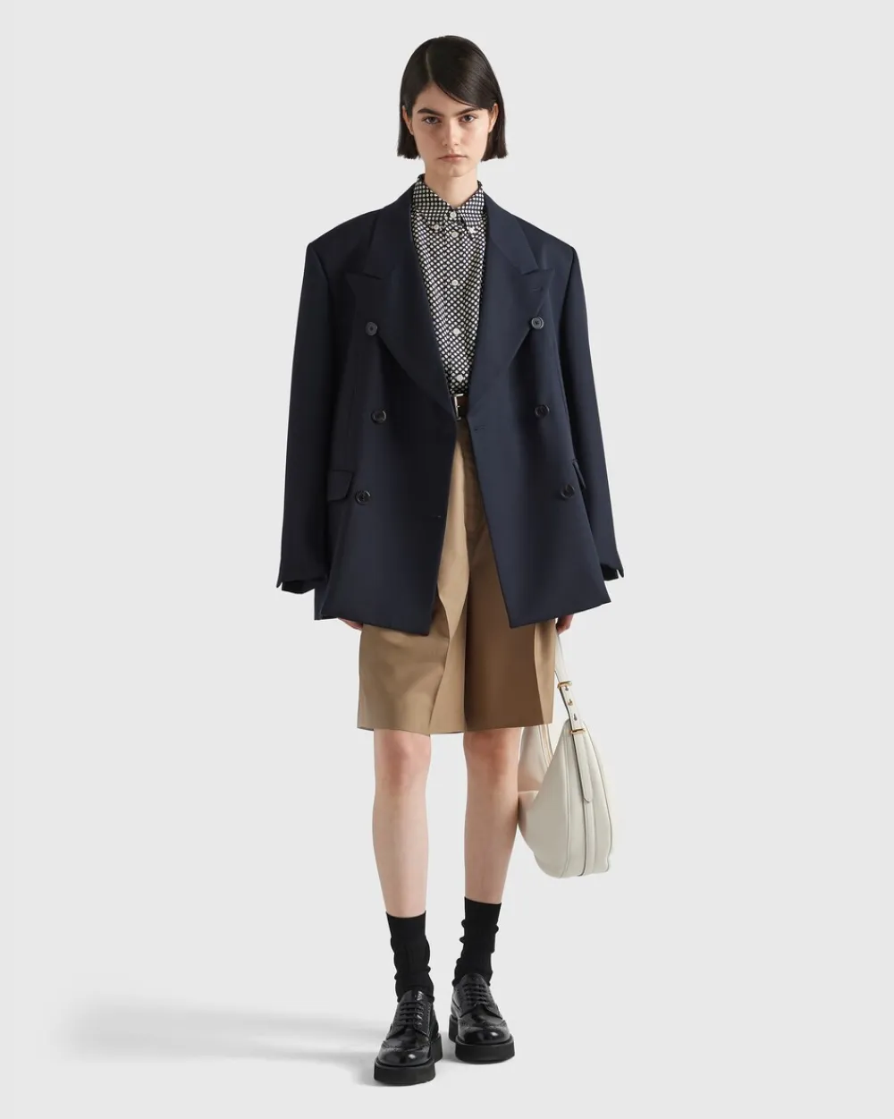 Mujer Prada CHAQUETAS Y ABRIGOS^Chaqueta De Gabardina De Botonadura Doble