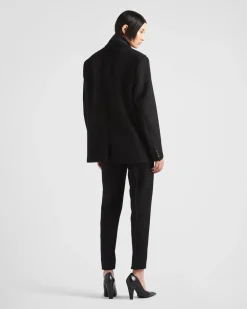 Mujer Prada CHAQUETAS Y ABRIGOS^Chaqueta De Gabardina De Botonadura Simple