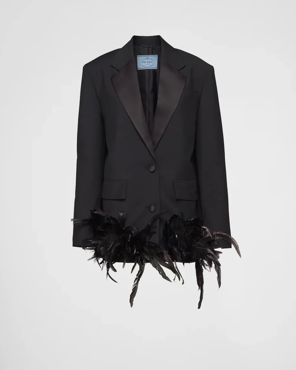 Mujer Prada CHAQUETAS Y ABRIGOS^Chaqueta De Kid Mohair Con Plumas