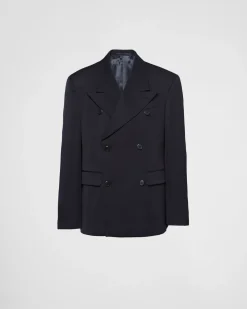 Hombre Prada CHAQUETAS Y ABRIGOS^Chaqueta De Lana De Botonadura Doble