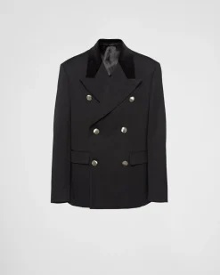 Hombre Prada CHAQUETAS Y ABRIGOS^Chaqueta De Lana De Botonadura Doble