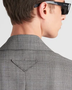 Hombre Prada CHAQUETAS Y ABRIGOS^Chaqueta De Lana De Cruzado Simple