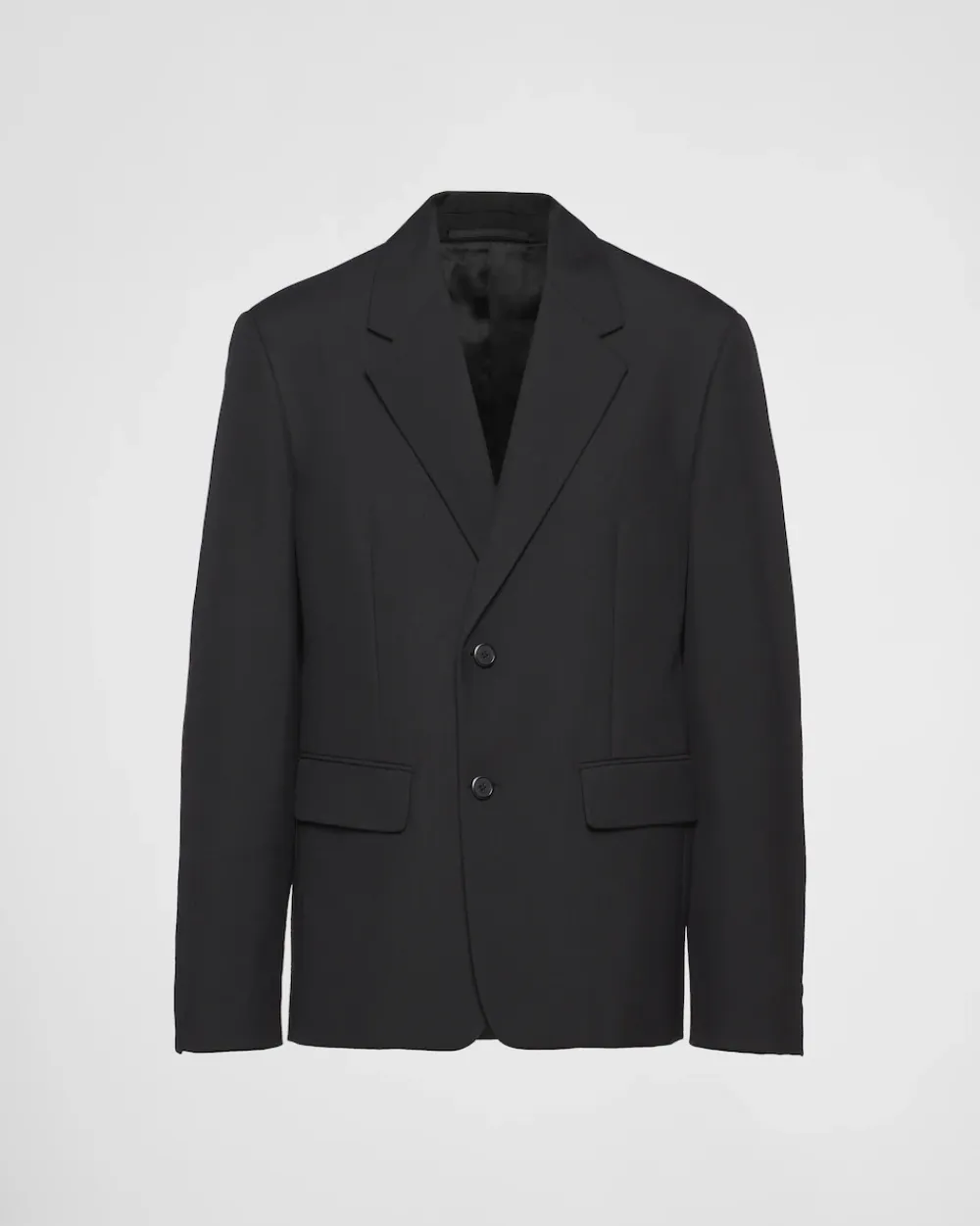 Hombre Prada CHAQUETAS Y ABRIGOS^Chaqueta De Mezcla De Lana De Cruzado Simple