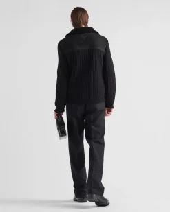 Hombre Prada ROPA DE PIEL^Chaqueta De Piel Vuelta Y Punto