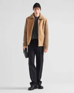 Hombre Prada ROPA DE PIEL^Chaqueta De Piel Vuelta Y Punto