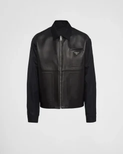 Hombre Prada ROPA DE PIEL|CHAQUETAS Y ABRIGOS^Chaqueta De Piel Y Re-nylon