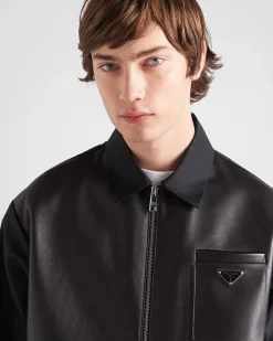 Hombre Prada ROPA DE PIEL|CHAQUETAS Y ABRIGOS^Chaqueta De Piel Y Re-nylon