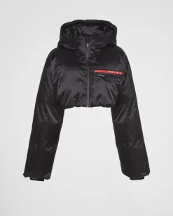 Mujer Prada ROPA^Chaqueta De Plumón Con Capucha De Re-nylon