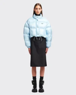 Mujer Prada ROPA DE ABRIGO^Chaqueta De Plumón Corta Convertible De Re-nylon