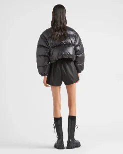 Mujer Prada ROPA DE ABRIGO^Chaqueta De Plumón Corta Convertible De Re-nylon