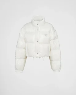 Mujer Prada ROPA DE ABRIGO^Chaqueta De Plumón Corta Convertible De Re-nylon