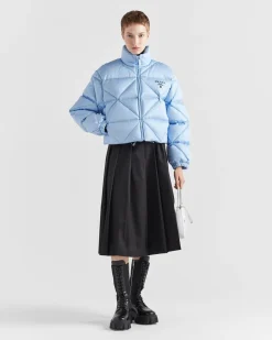Mujer Prada ROPA DE ABRIGO^Chaqueta De Plumón Corta De Gabardina De Re-nylon