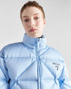 Mujer Prada ROPA DE ABRIGO^Chaqueta De Plumón Corta De Gabardina De Re-nylon