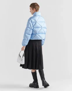 Mujer Prada ROPA DE ABRIGO^Chaqueta De Plumón Corta De Gabardina De Re-nylon