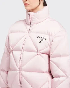 Mujer Prada ROPA DE ABRIGO^Chaqueta De Plumón Corta De Gabardina De Re-nylon