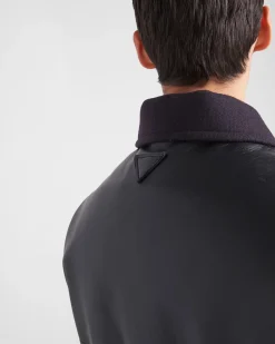 Hombre Prada ROPA DE ABRIGO^Chaqueta De Plumón Corta De Mezcla De Lana
