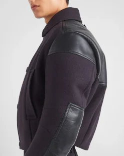 Hombre Prada ROPA DE ABRIGO^Chaqueta De Plumón Corta De Mezcla De Lana