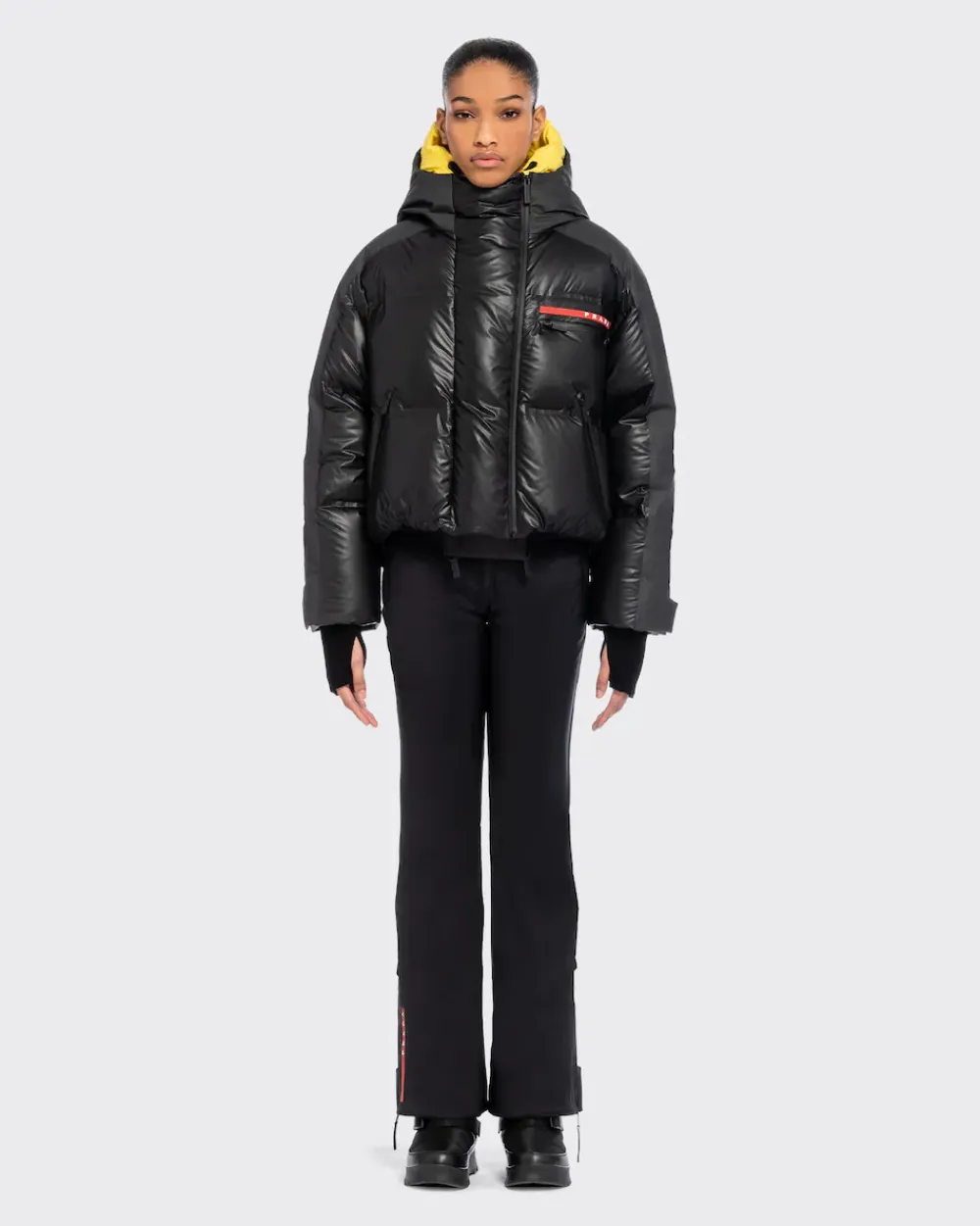 Mujer Prada ROPA^Chaqueta De Plumón Corta En Re-nylon Ligero